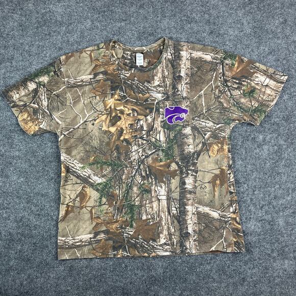 Code V Camo T-Shirt Mens Size 2XL Kansas State Wildcats Graphic Hunting Tee - Picture 2 of 7